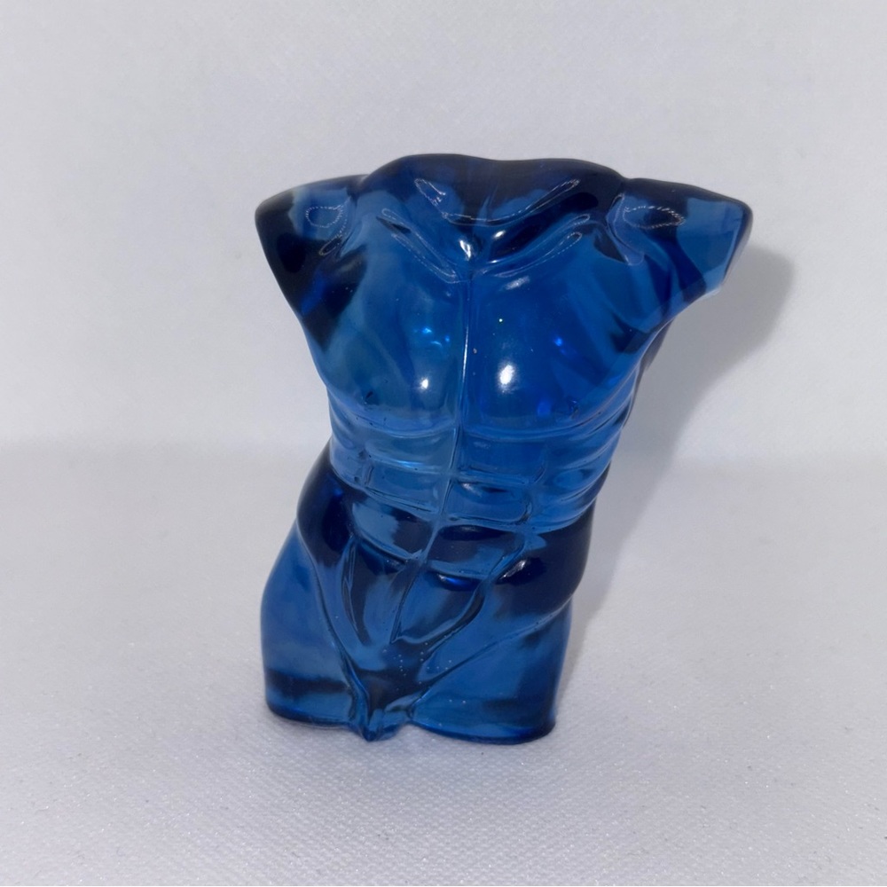 Artistic Blue Resin Torso Figurine